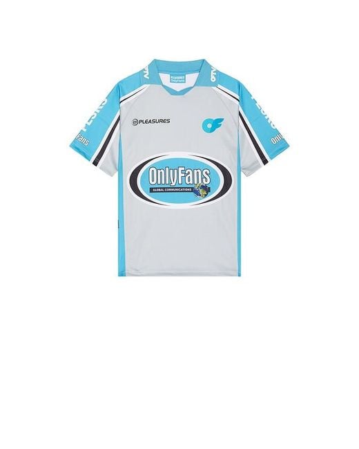 Pleasures Blue X Onlyfans Jersey for men