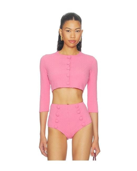 Lisa Marie Fernandez Pink Cardigan
