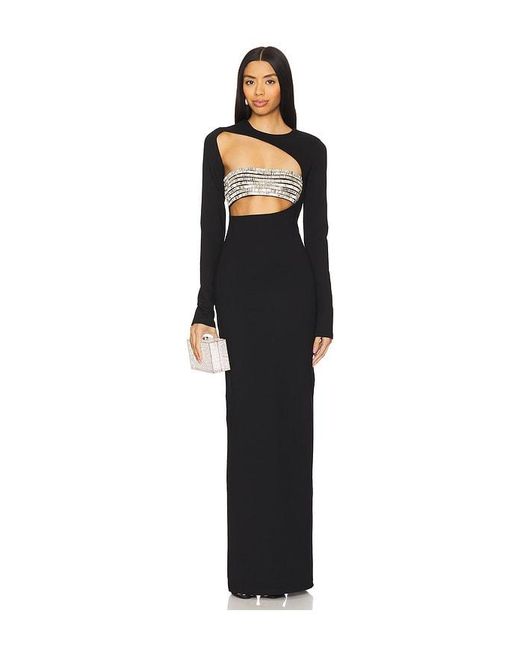 Camila Coelho Black Gelina Maxi Dress