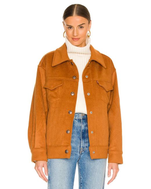Levi's Varsity Wool Trucker in Orange 