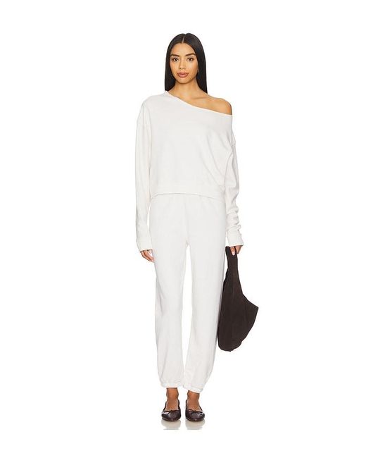 Lamade White Maggie Off Shoulder Pullover
