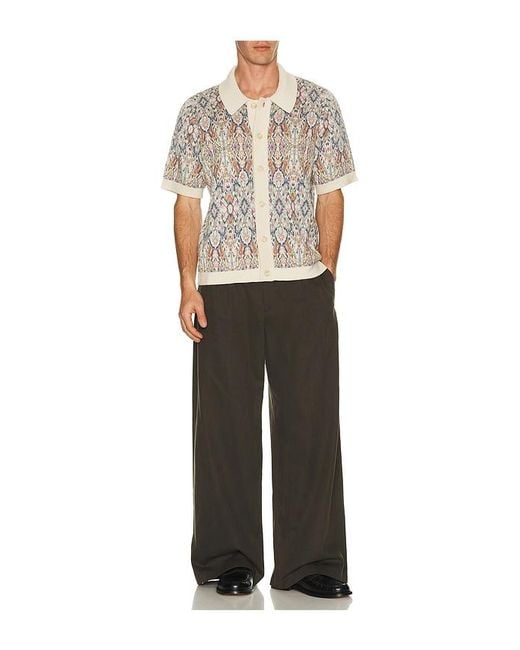 Corridor NYC Natural Trance Knit Shirt for men