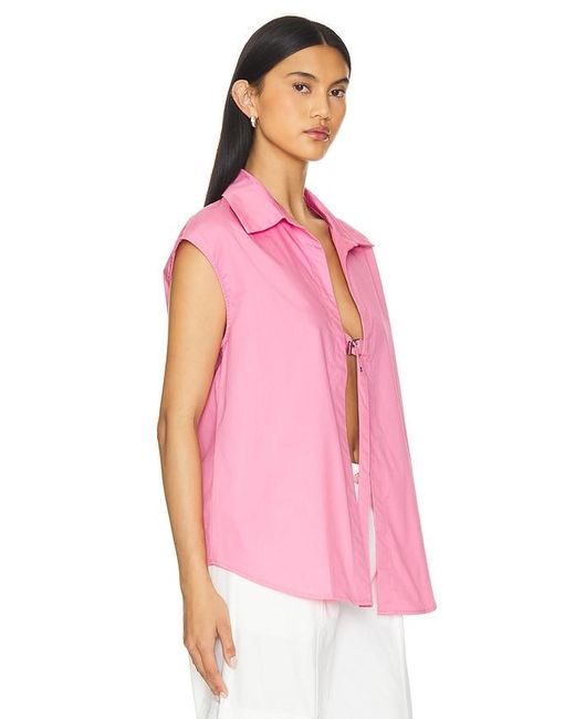 BY.DYLN Pink Andi Sleeveless Shirt