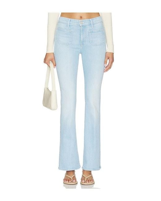 Mother Blue Patch Pocket Weekend Jeans
