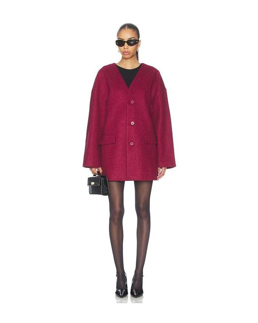 ALL THE WAYS Red Stevie Scarf Coat