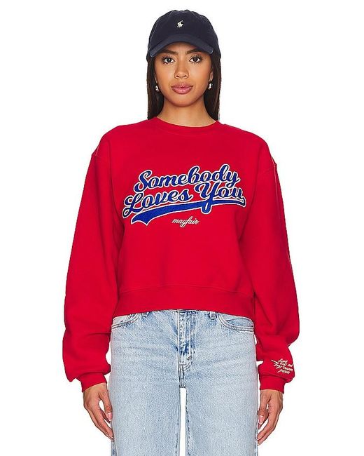The Mayfair Group Red Somebody Loves You Sweatshirt