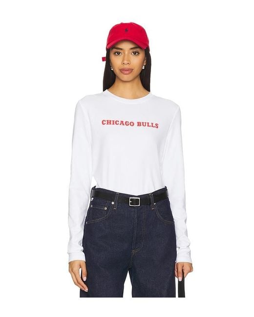 Terez White X Revolve Chicago Bulls Long Sleeve Baby Tee