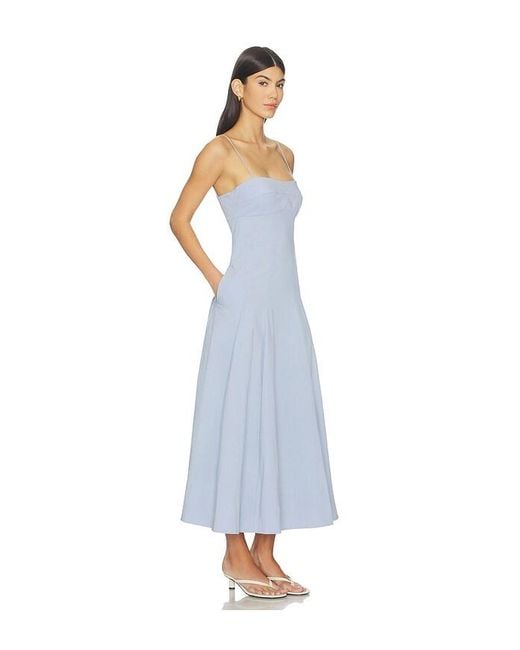 St. Agni Blue Alltagstaugliches Baumwollkleid Mit Falten