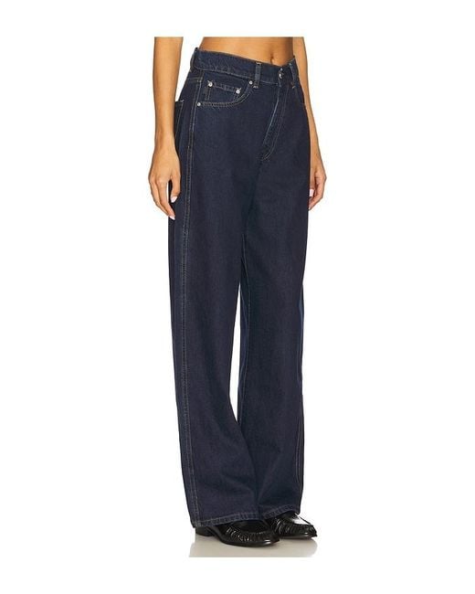 DL1961 Blue Taylor Ultra High Relaxed Rise Barrel Jeans