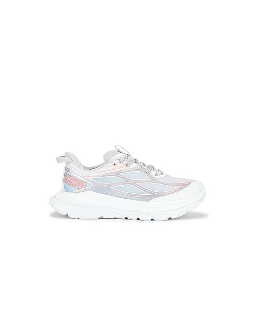 Hoka One One White Mach Remastered Aura Sneaker