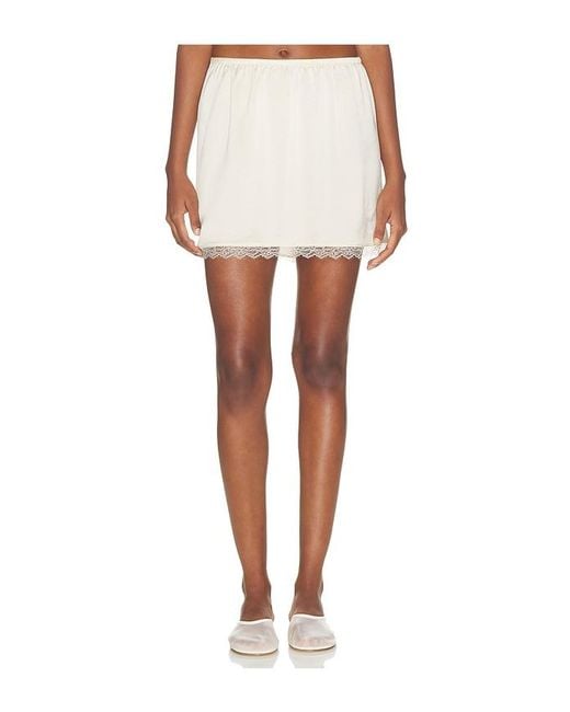 Leset White Barb Lace Mini Skirt