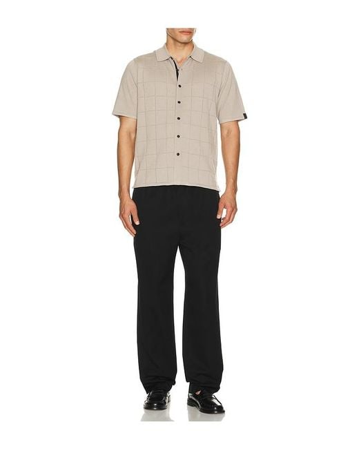 Rag & Bone Natural Window Pane Dalton Knitted Shirt for men