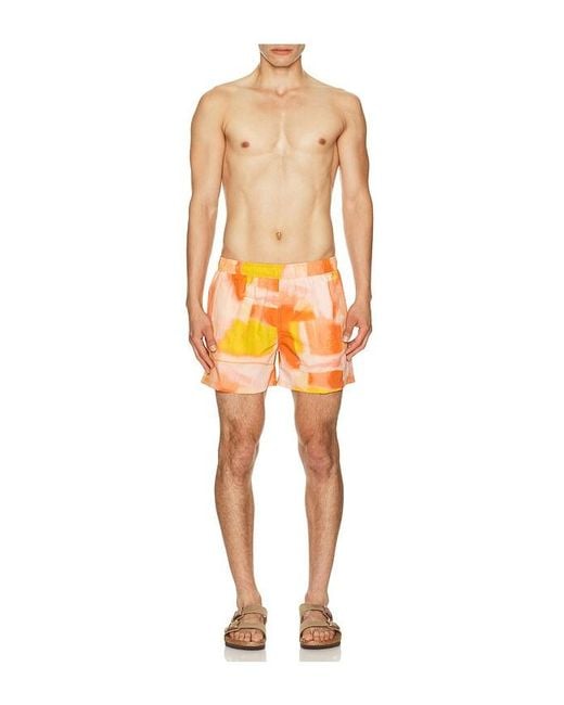 AUTO-REPLY Badehose in Orange für Herren