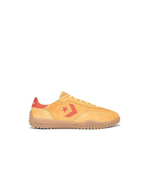 Converse レディース オレンジ Run Star Trainer Suede スニーカー