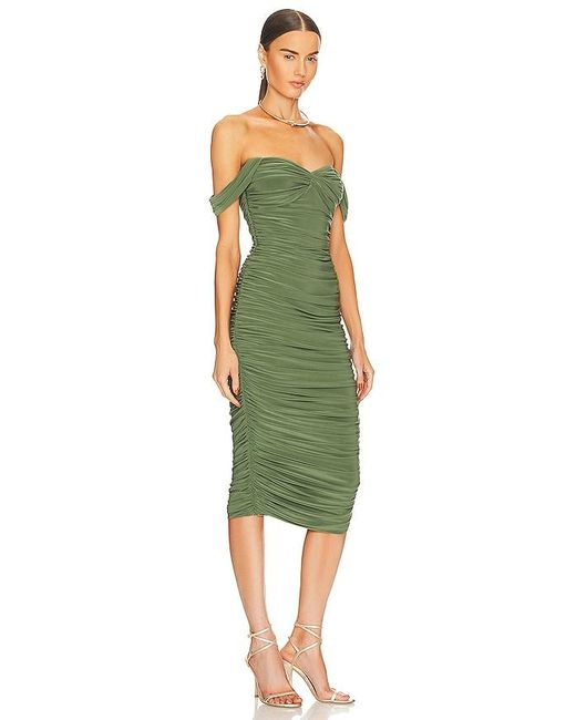 Norma Kamali Green Walter Midi Dress