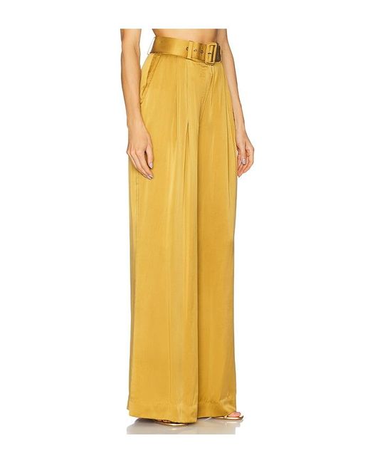 Pantalón De Seda En Color Amarillo Talla (También En 1/S, 2/M, 3/L) Zimmermann de color Yellow