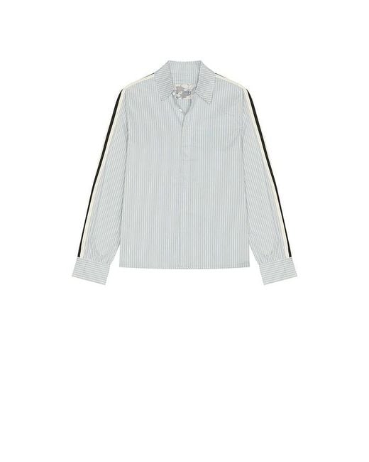 JUNGLES Gray Woven Panel Business Shirt for men