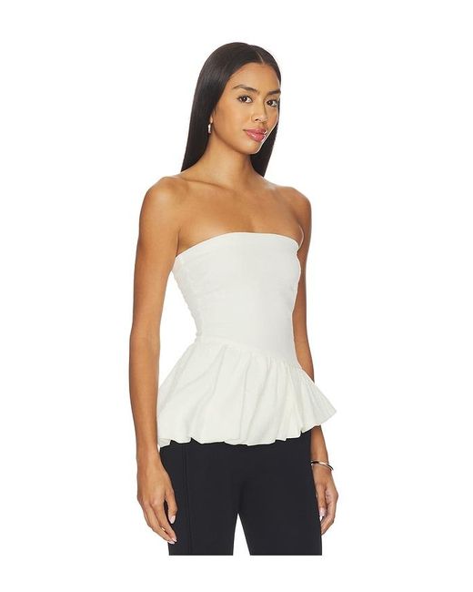Bec & Bridge White Rowena Strapless Top