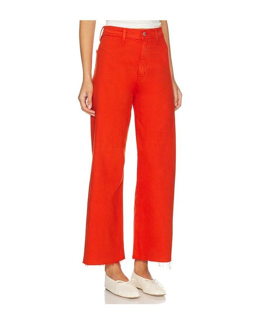 Pistola Red Penny Crop High Rise Wide Leg Jeans
