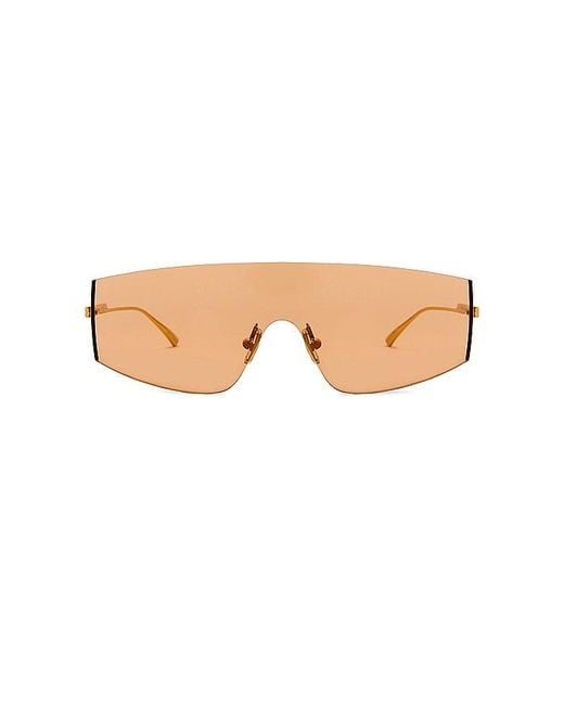 Bottega Veneta Metallic Mask Sunglasses