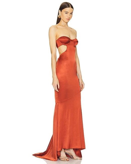 Michael Costello Red Alina Gown