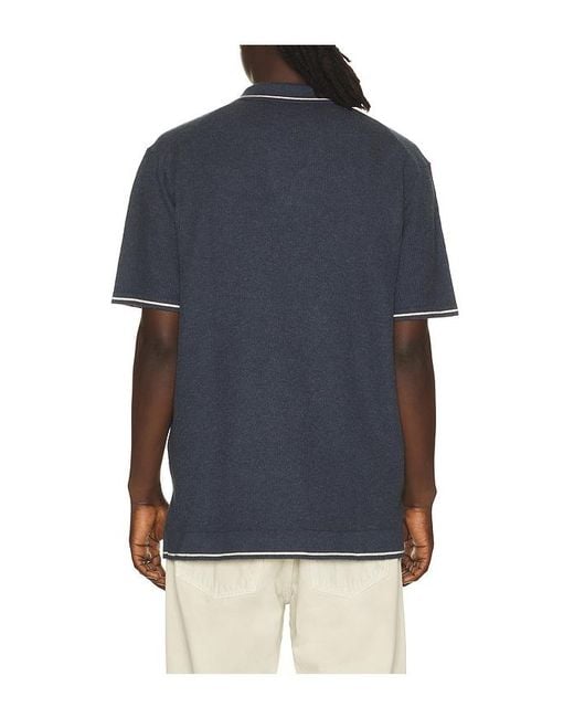 Marine Layer Blue Liam Sweater Polo for men