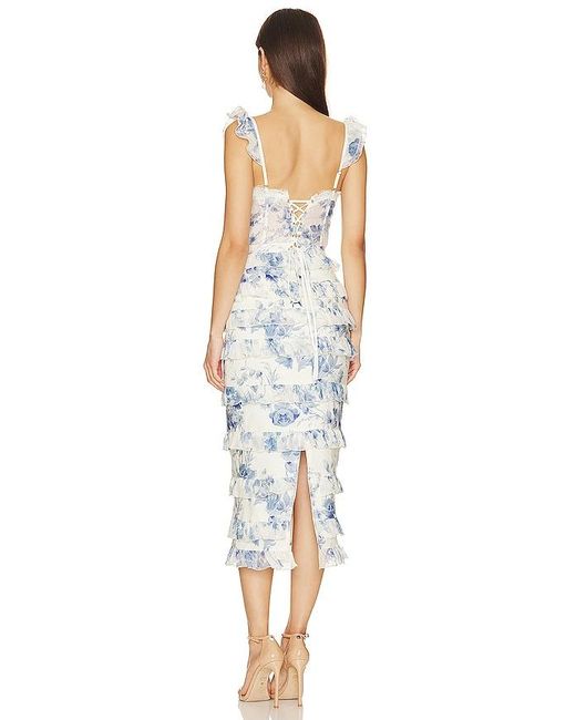 V. Chapman White Fiorenza Midi Dress