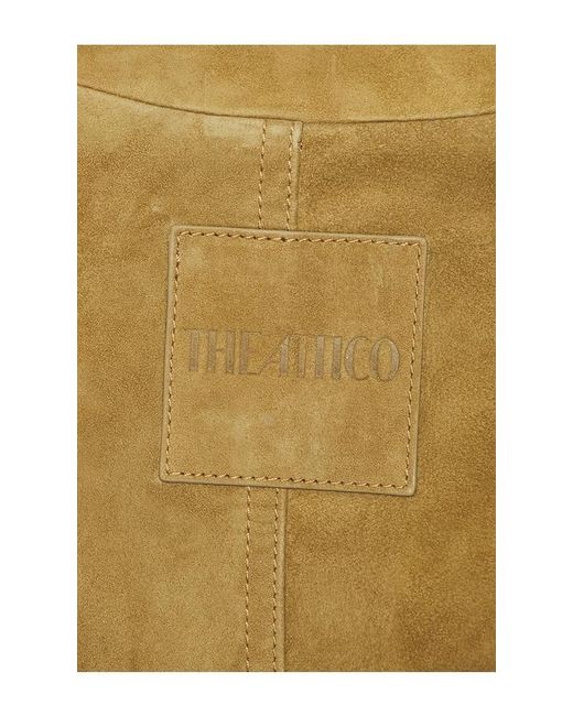 The Attico Natural Suede Bomber Jacket