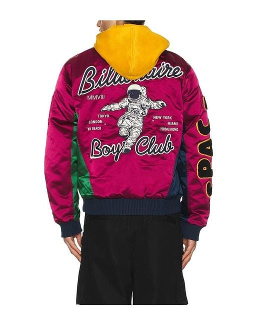 BBCICECREAM Pink Space Suit Bomber Jacket for men