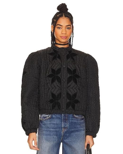 Free People Black Quinn Quilted Jacket