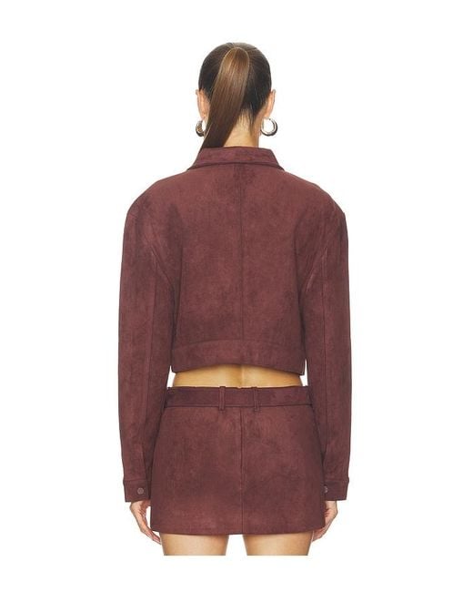 Nakedvice Red The Vince Faux Suede Jacket