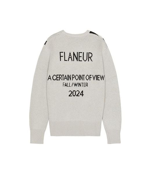 flâneur Black Spectator Jacquard Sweater for men