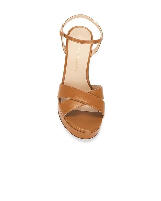Stuart Weitzman White Dayna Platform Sandal