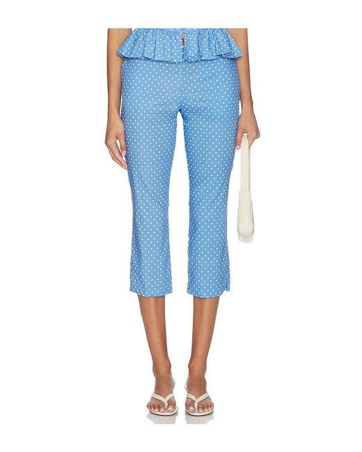 Caroline Constas Blue Andi Capri Pants