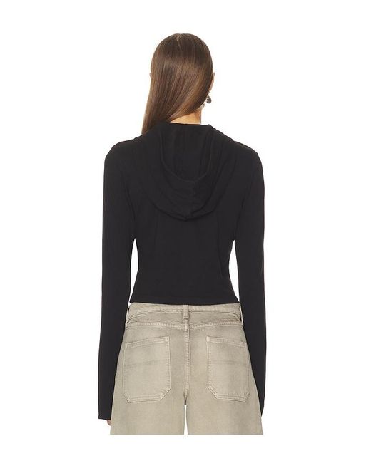 GRLFRND Black Shrunken Zip Hoodie