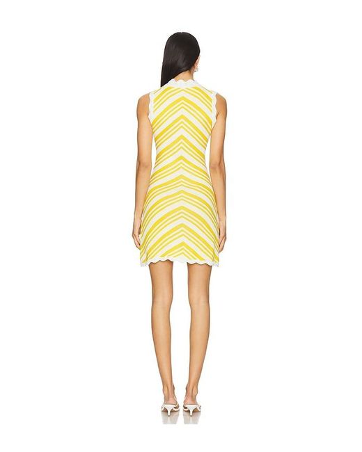 CAPITTANA Yellow Isabella Mini Dress