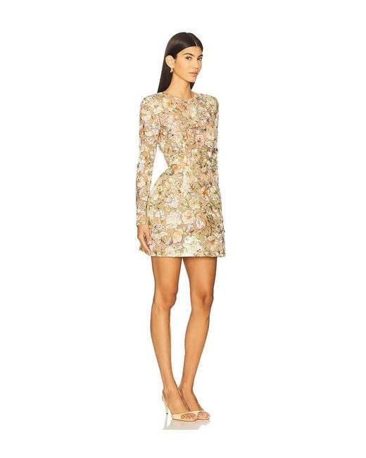 Nadine Merabi Sienna Mini Dress in Natural | Lyst