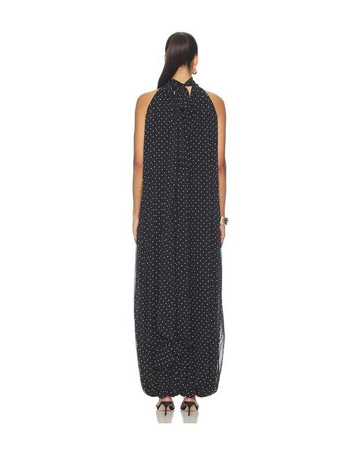 ROTATE BIRGER CHRISTENSEN Blue Chiffon Balloon Jumpsuit