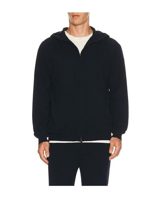 Lisa Yang Black Emerson Hooded Zip Sweater for men