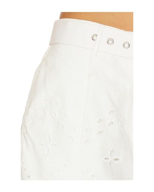 Hemant & Nandita White Shorts With Buckle Belt