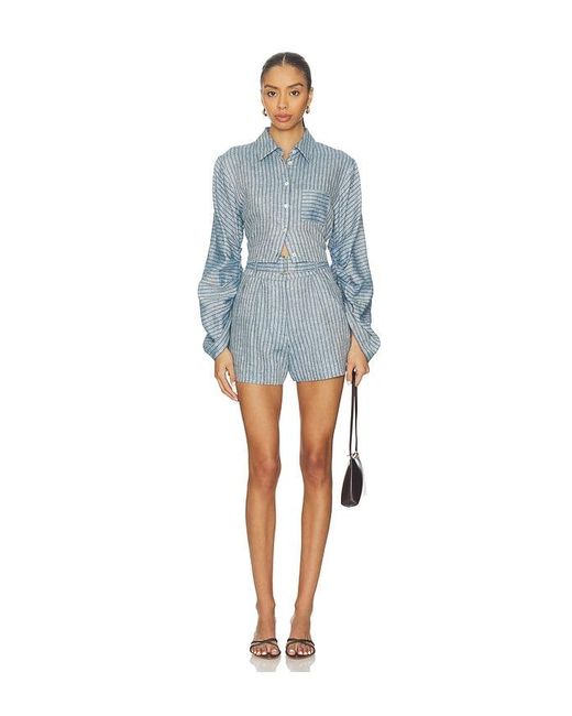 Hevron Blue Zinna Short
