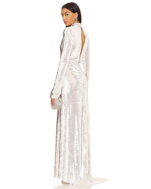 ROTATE BIRGER CHRISTENSEN White Sequin Gown
