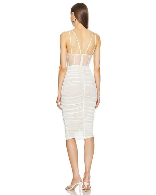Michael Costello White X Revolve Lulee Midi Dress