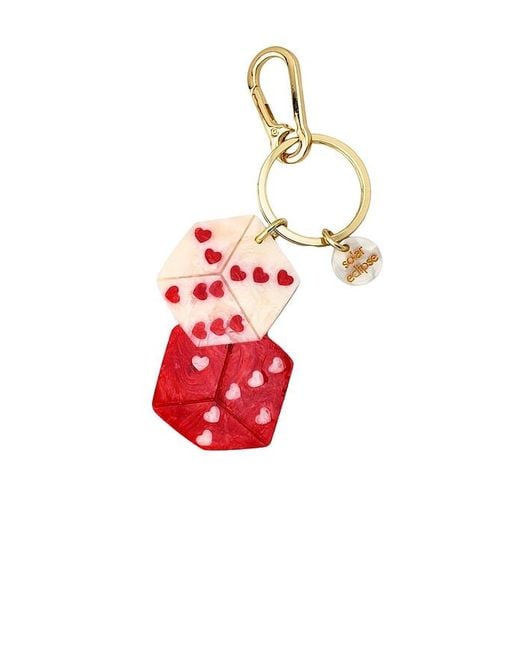 Solar Eclipse Red Hand-Painted Lucky Dice Bag Charm + Keychain