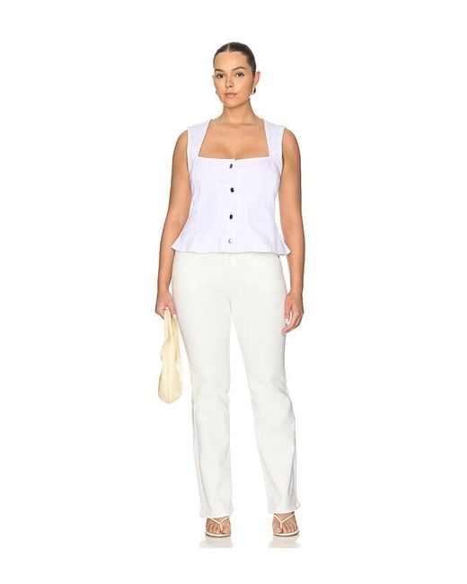 GOOD AMERICAN White Low Boot Jeans