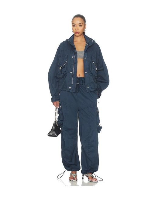 The Attico Blue Utility Bomber Jacket