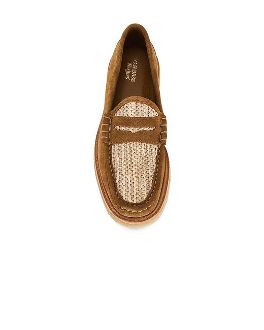 G.H.BASS White Larson Crepe Sole Rafia for men