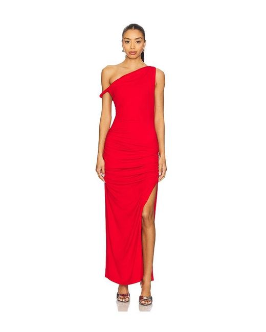 Line & Dot Red Maxikleid Erina