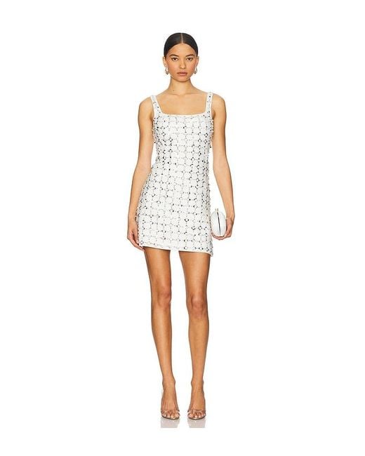 Jonathan Simkhai White Ziva Embellished Mini Dress