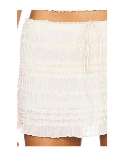 Tularosa White Madeleine Mini Skirt